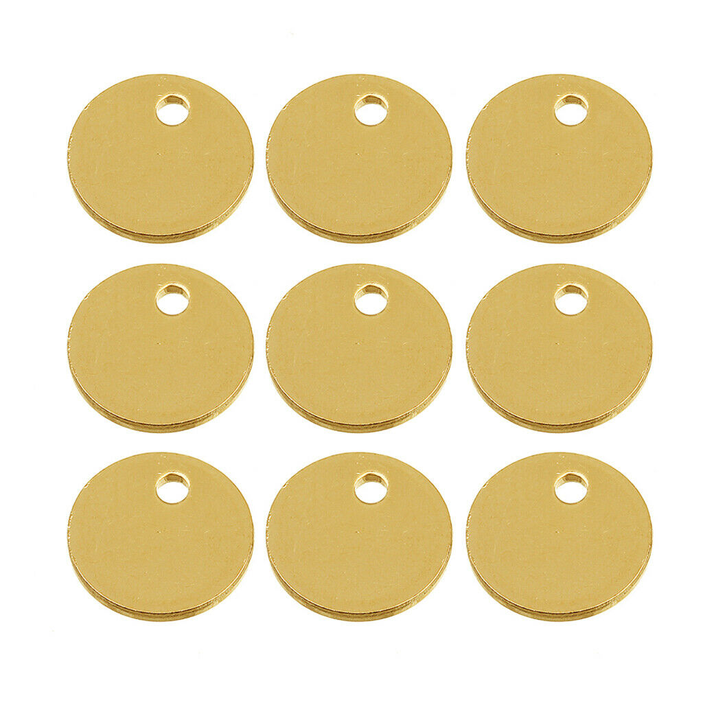 20 Pieces Copper Round Tag Stamping Blanks Charms Pendant DIY Jewelry Craft