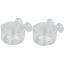 2Pcs Aquarium Cone Red Worm Feeder Fish Feeding Cup Container Holder with Sucker
