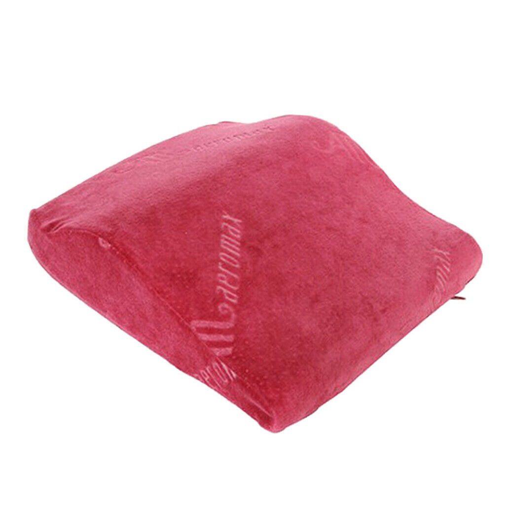 Soft Memory Foam Back Cushion Head Neck Rest Support Pillow Office Wine Red