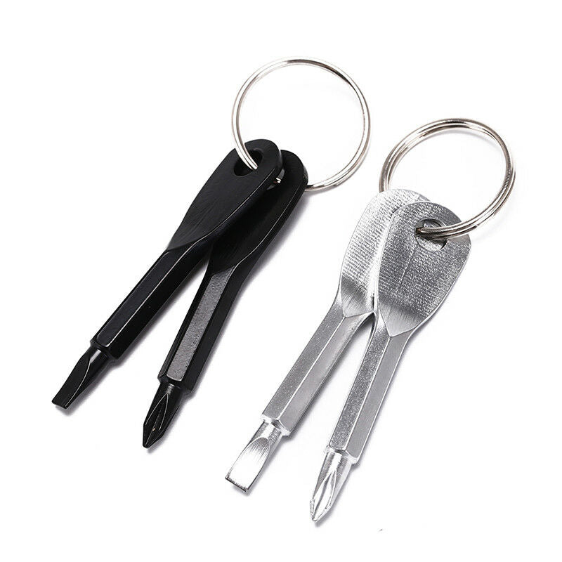 2Pcs Multi Tool Key Ring Screwdriver Outdoor Pocket Tool Set With Keychai.l8