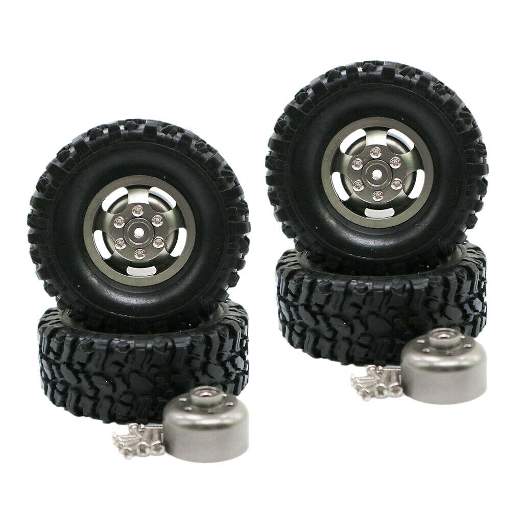 4 Packs Tires for 1/16 WPL B16 JJRC Q60 Remote Control Pickup Truck Car Accs