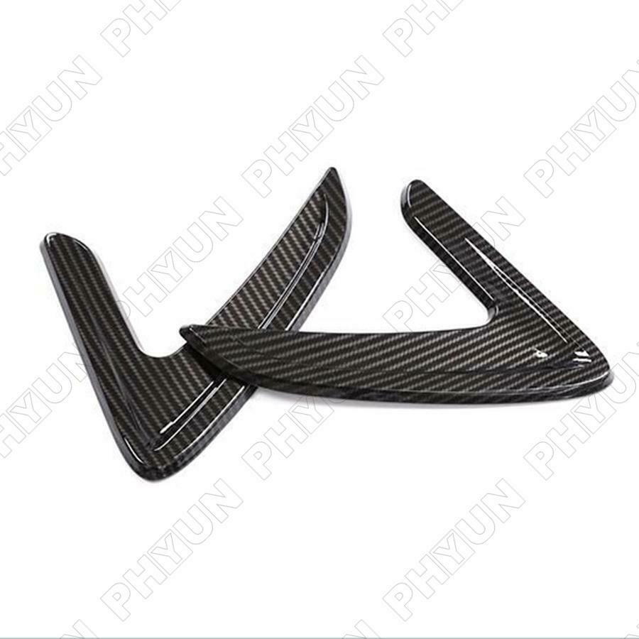 2x Carbon Fiber Look Side Wing Fender Vent Trim For BMW 3 Series F30 F31 2013-18