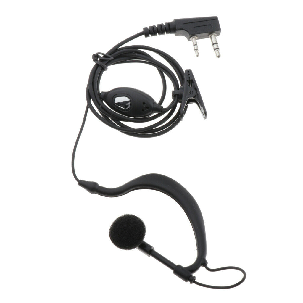 Headset with Microphone Two Way Radio Ear Hook Interphone Earphone Plus