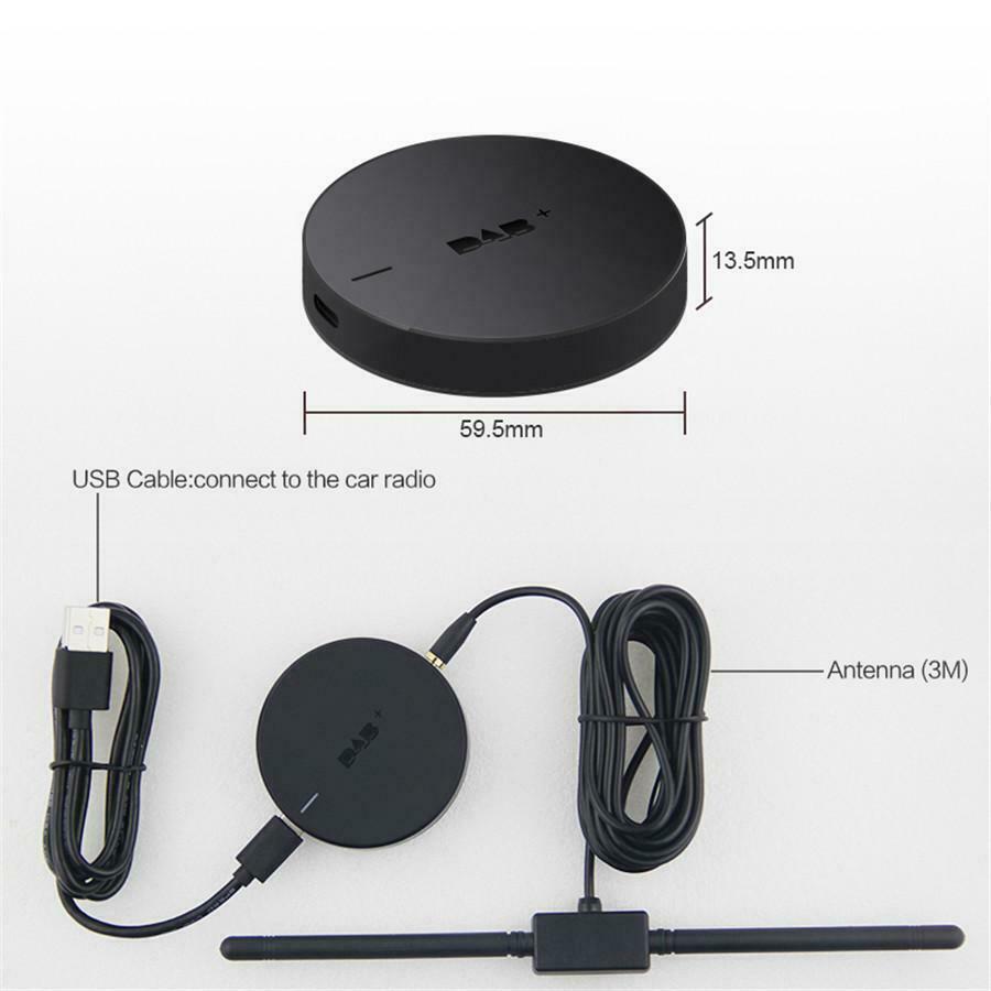 Car Digital DAB DAB+ Audio Radio Receiver Tuner w/ Antenna USB For Android Navi