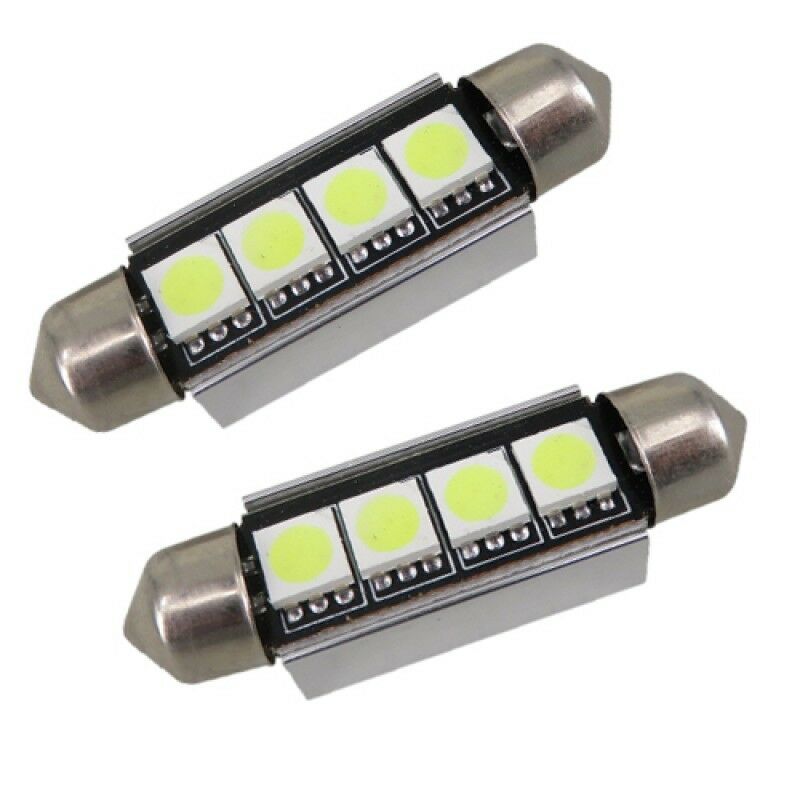2X 41MM LED FESTOON CANBUS ERROR FREE WHITE NUMBER PLATE BULBS 239 40MM 42MM C5W