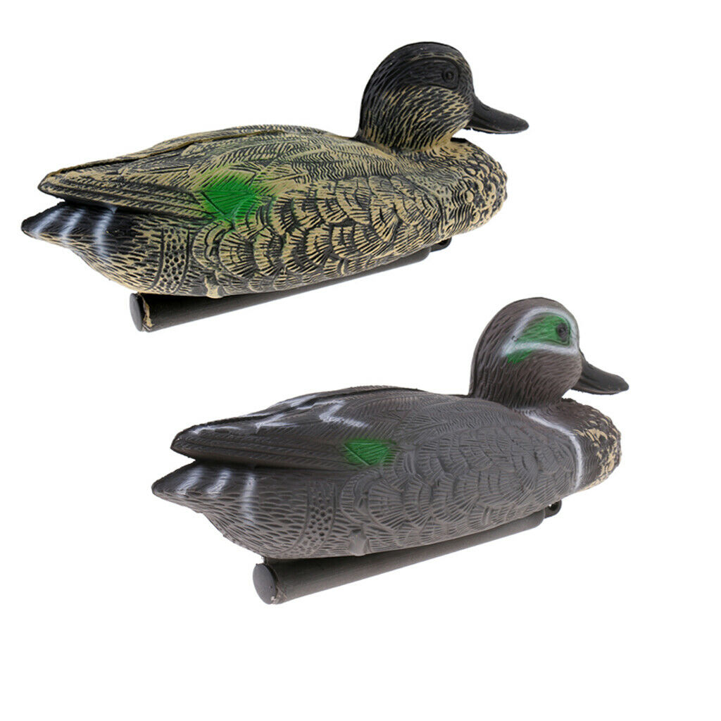 2 Pieces XPE Floating High Simulation Duck Decoy Hunting Decoy Garden Decor