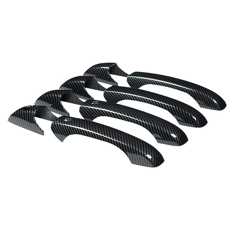 4PCS Car Exterior Door Handle Cap Carbon Fiber For Jeep Grand Cherokee Patriot