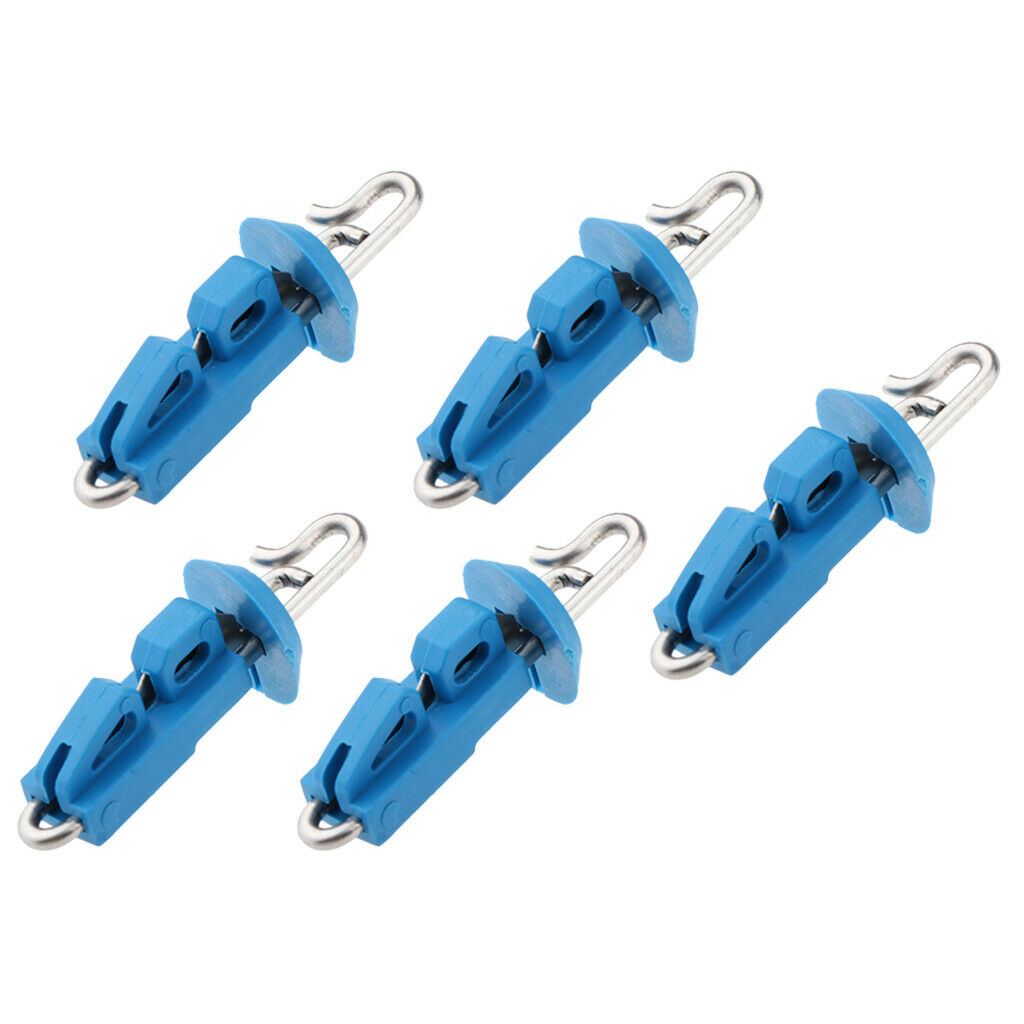 MagiDeal 5pcs  Down  Fishing Lure Clip Locking Lock Lure Hook