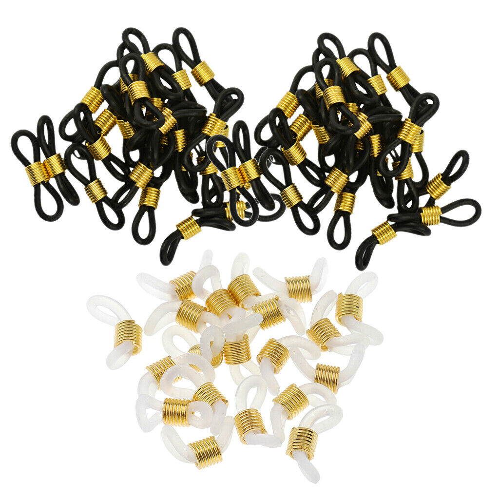 70 Pieces Eyeglasses Spectacle Strap Holder Rubber Loop Ends Eyewear Findings