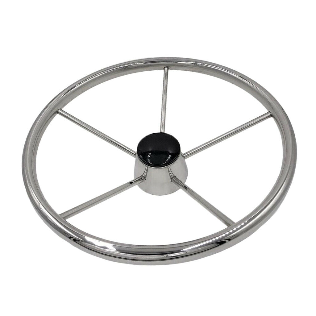 13-1/2Inch 5Spoke Stainless Steel Boat Steering Wheel Style Marine