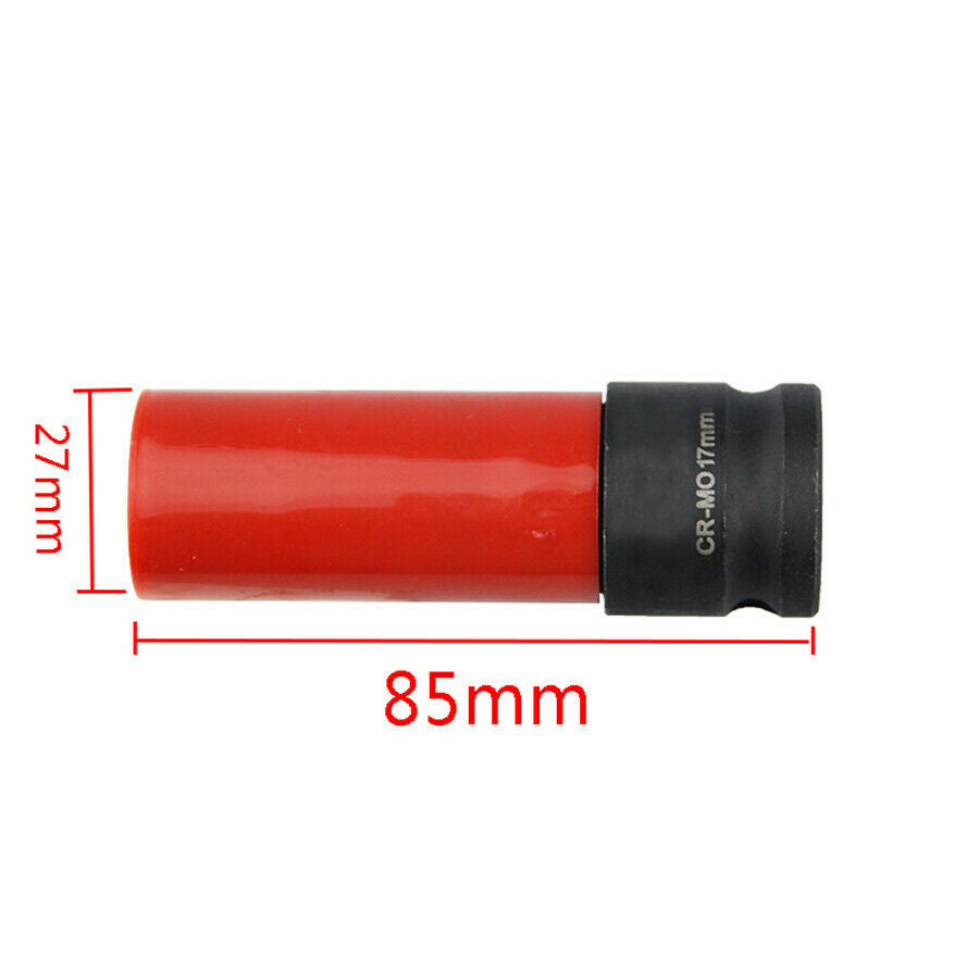 1PC Protective Lug Nut Socket for Mercedes + 1/2 Drive 17mm Convex Flower Head