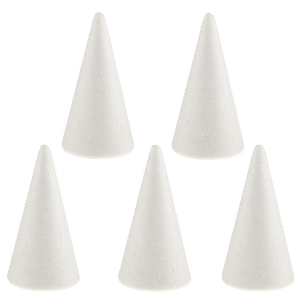 20pcs 70/100/150mm Christmas Tree Cone Styrofoam Foam for Painting Drawing