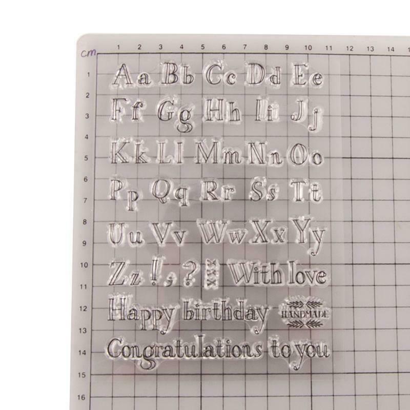 5pcs Letter Alphabet Fondant Cake Stamp with 2pcs Back Plate for Cookies Biscuit