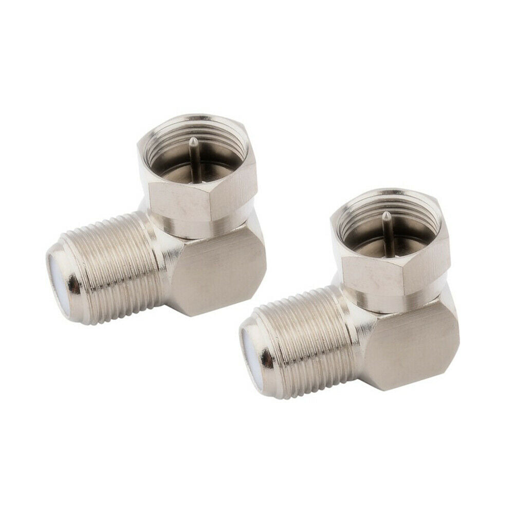 10PCS F Male To F Female Right Angle 90 Degree Coaxial Connector Adapter RG6/RG5