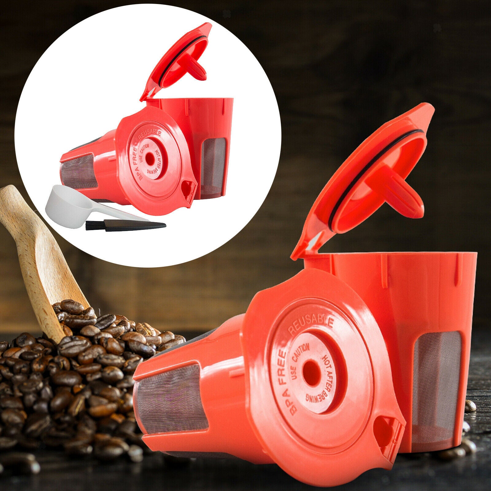 2x Coffee Reusable K Cups Refillable for Cafe Bar for K500 K400 K300 K200