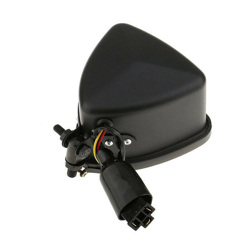 12V Motorcycle Triangle Headlight Head Lamp H3 Light Bulb Steel Black housing