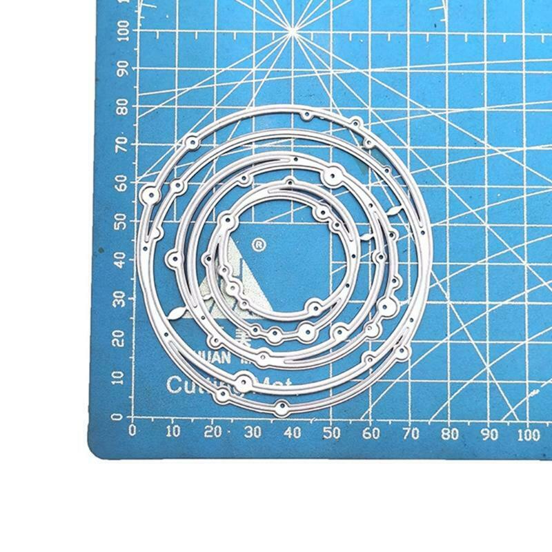 Round Frame Cutting Dies Irregular Shape Metal Circle Dots Cutting Die Stencil