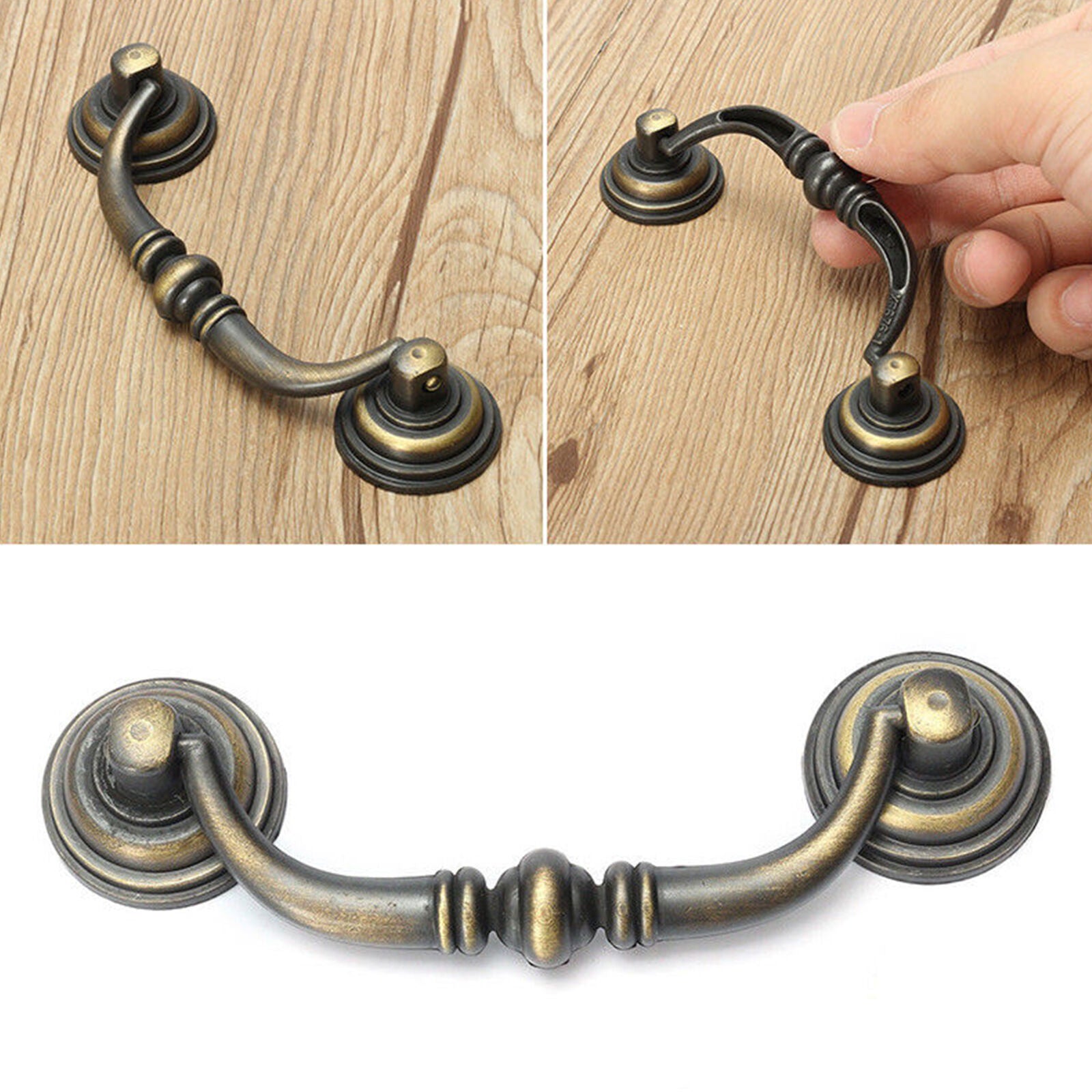 3.5" Dresser Pulls Drawer Bail Pull Cabinet Door Handle Drop Zinc Alloy Hot HK