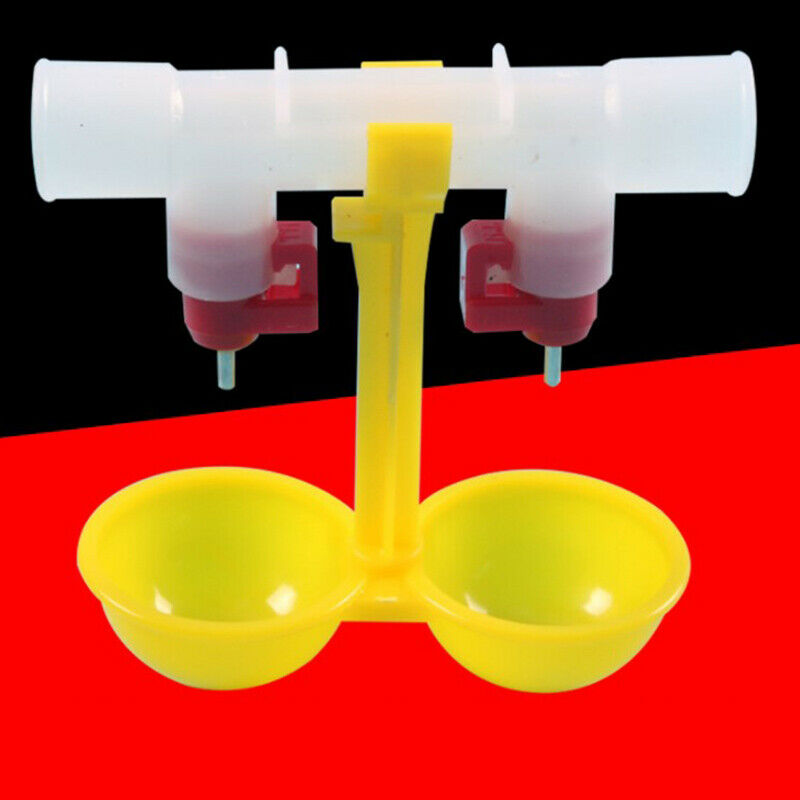 1pc Chicken waterer double nipple drinker mouth Drinking hanging cu.l8