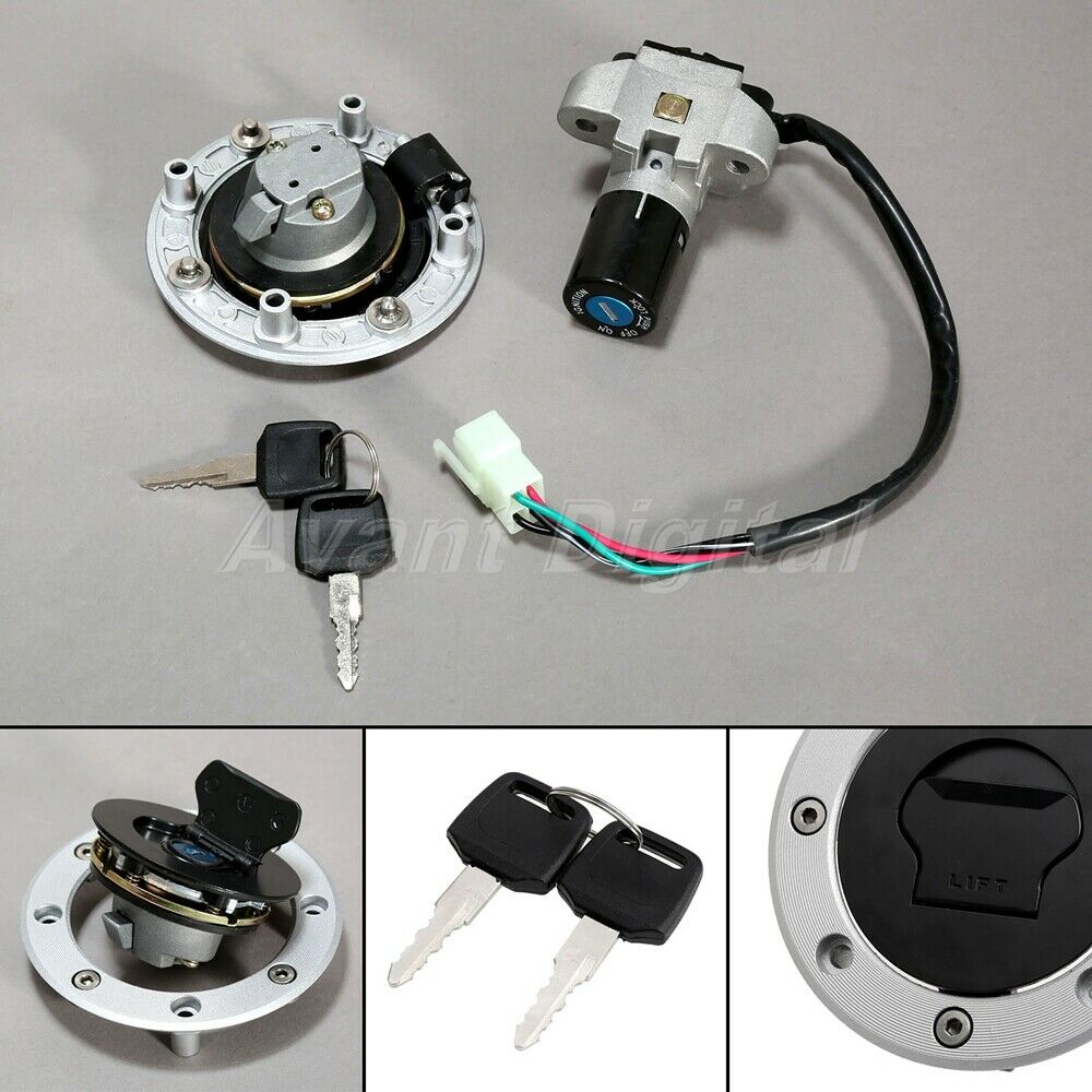 Motorcycle Ignition Switch Gas Cap Seat Lock Key for Suzuki GSX750 RF400 RF600