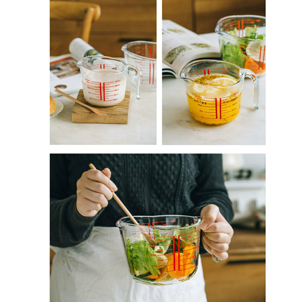 1000ML Measuring Meter Cups Glass Clear Kitchen Restaurant Cooker Tool Supplies