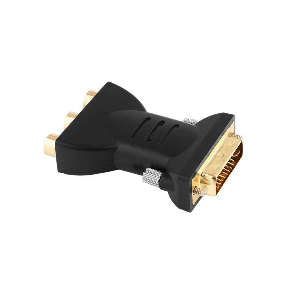 DVI-I 24+5 Male To 3 RCA Component Display Adapter For PC HDTV Converter