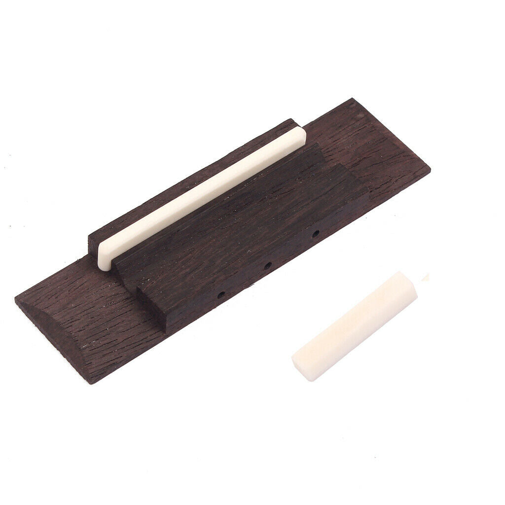 1 Piece Rosewood Bridge 1 Piece Saddle 35*5*6.5mm 1 Piece Nut 53x3x7mm
