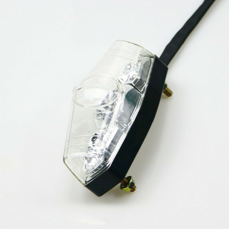Clear LED Tail Brake Stop Light Dual Sports Off Road ATV Dirt Cruiser Choppers