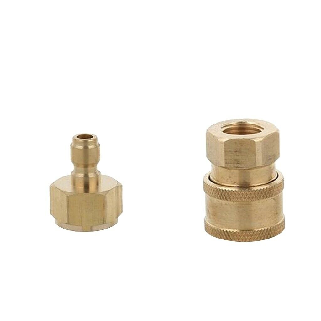 2pc Brass Pressure Washer Quick Release Connectors Garden Hose Watering