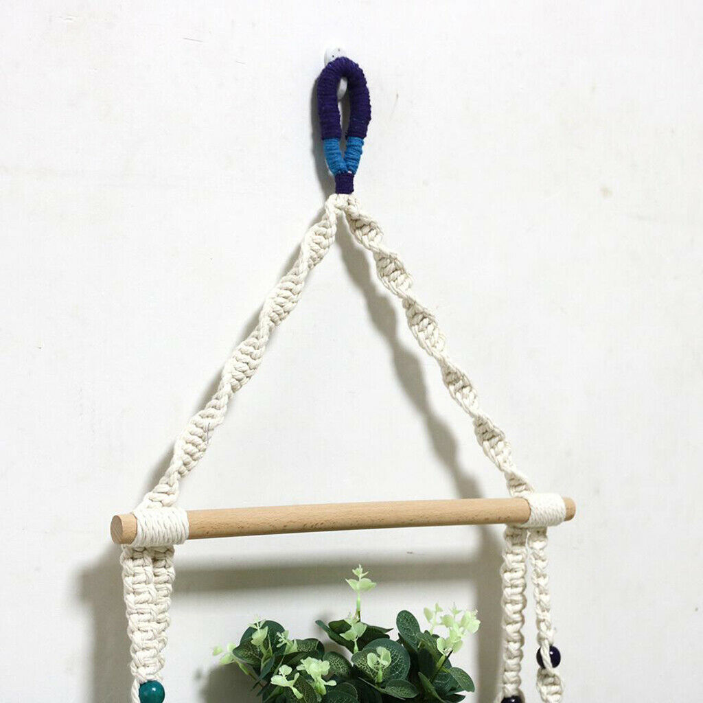 Bohemian Tapestry Shelf Wall Hanging Floating Rack Backdrop Decoration Craft