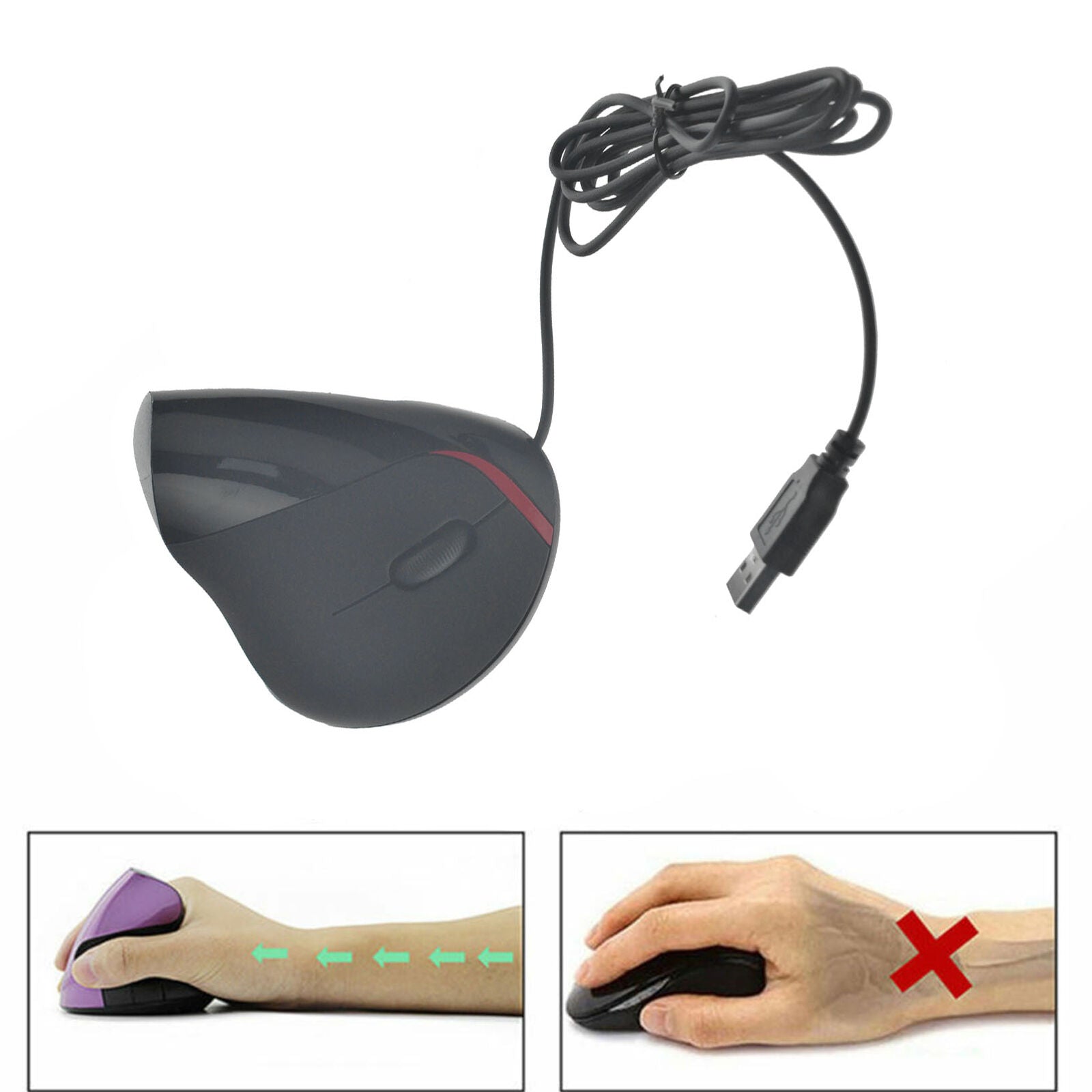 Ergonomic Design Mice Mouse Vertical 5 Buttons For Computer PC Laptop
