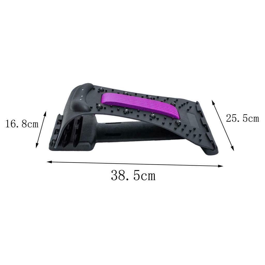 ABS Magnetic Therapy Neck Spine Massager Stretcher Stretch Tool purple black