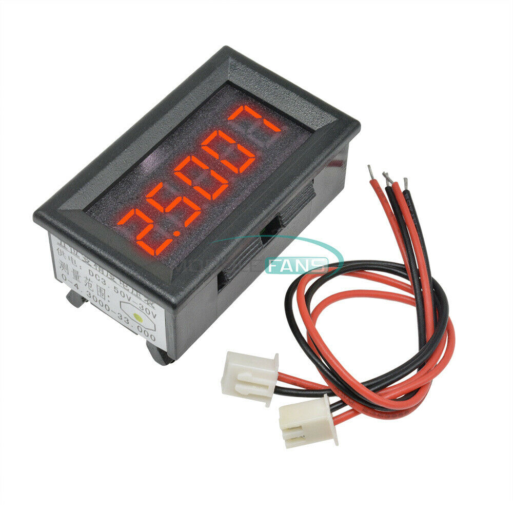 DC 0-4.3000-33.000V Red 5 Digit Precision Digital Voltmeter Voltage Panel Meter