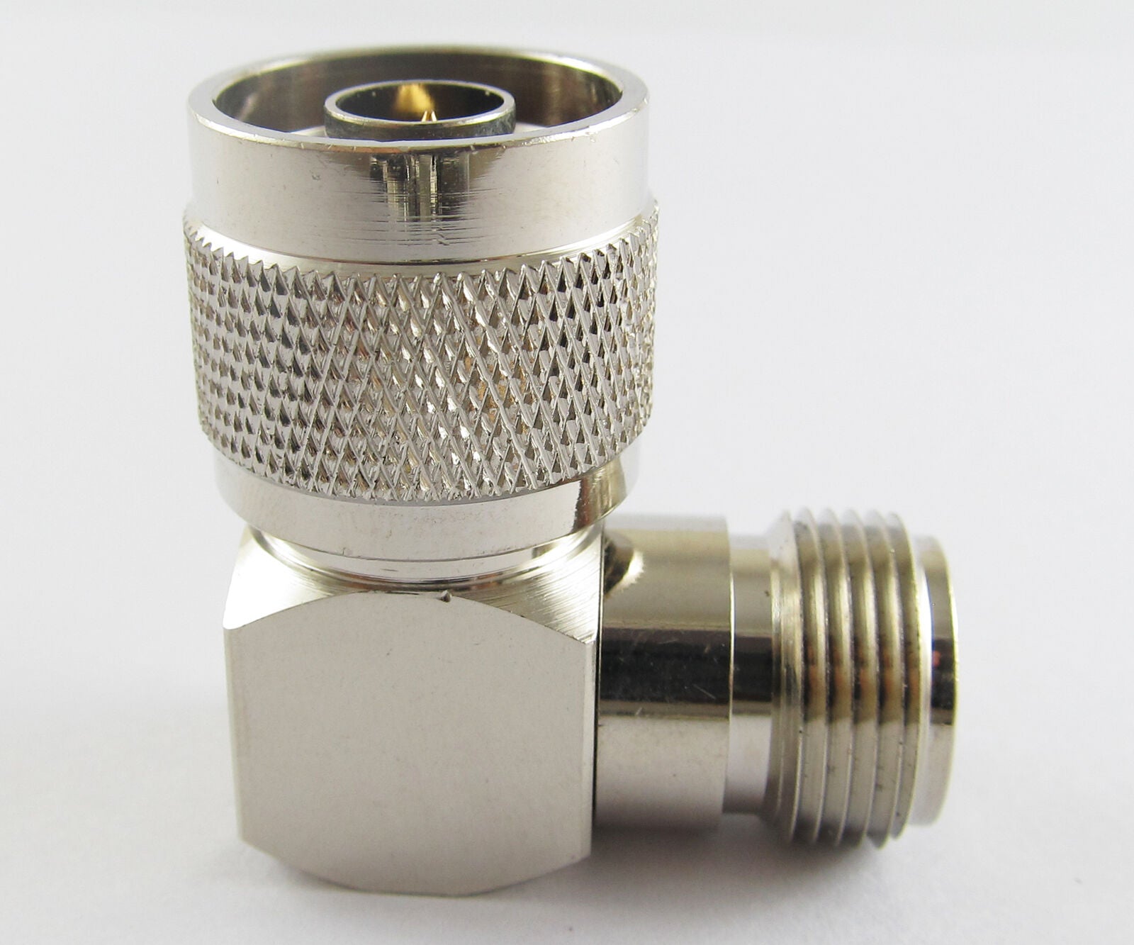 1pc Brass N Male Plug to N Jack Female Right Angle RF Coaxial Adapter Connector