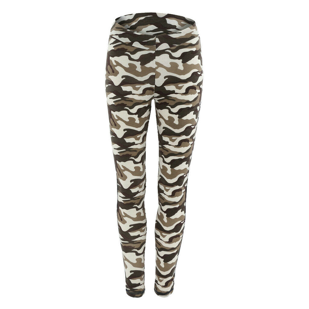 Ladies Women Yoga Compression Leggings Fitness Pants Camouflage Printed M