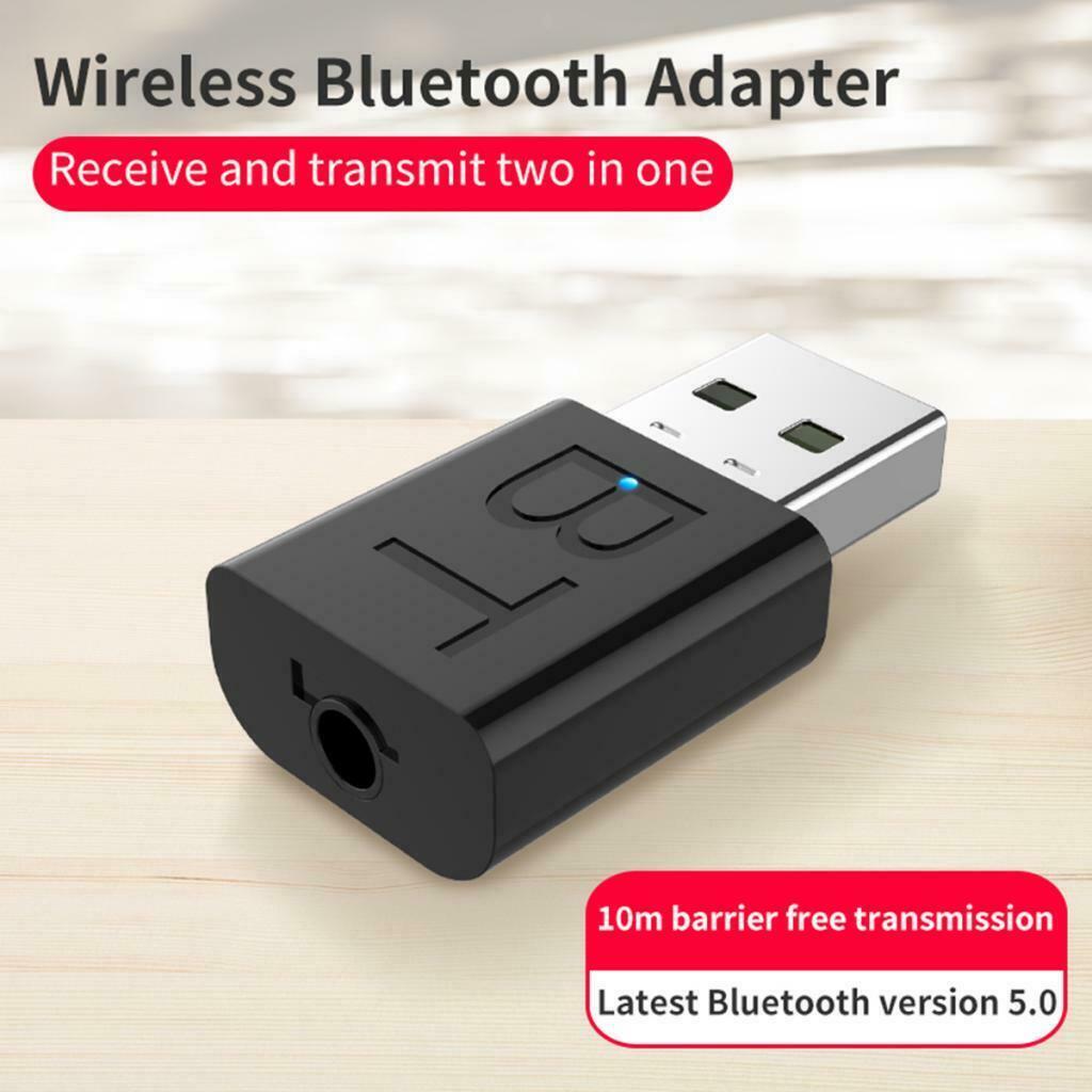 Wireless USB Bluetooth V5.0 Transmitter And Receiver 2 in 1 Audio Home Adapter