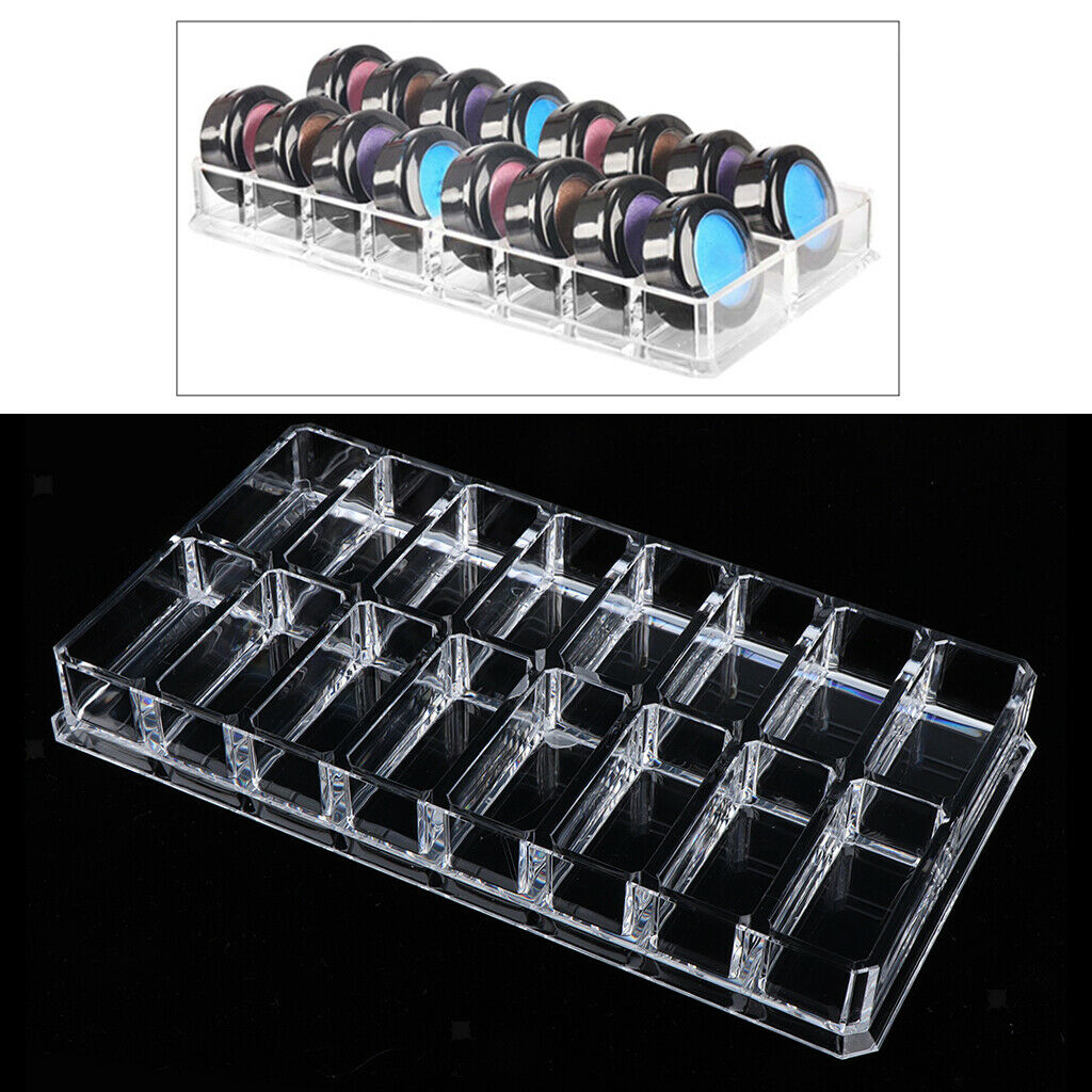 16 Slots Acrylic Blush Eyeshadow Lipstick Makeup Holder Containers Display