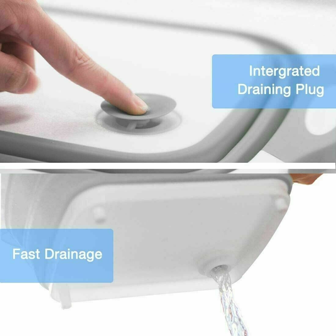 Folding Chopping Cutting Board Drain Vegetable Basket Multi-Function 2 In 1 NR9