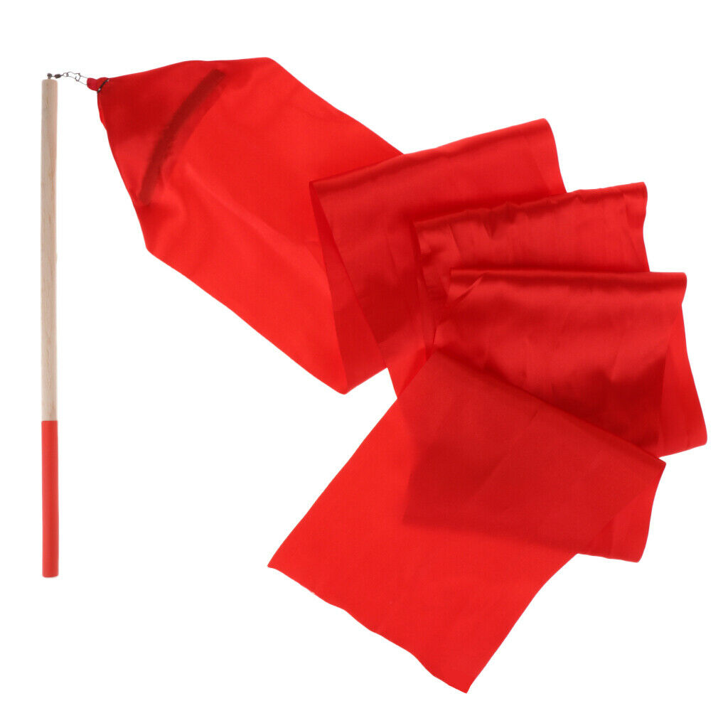Dancing and Rhythmic Gymnastics Ribbon Dancer Wand Streamers-Red  2m x 20cm