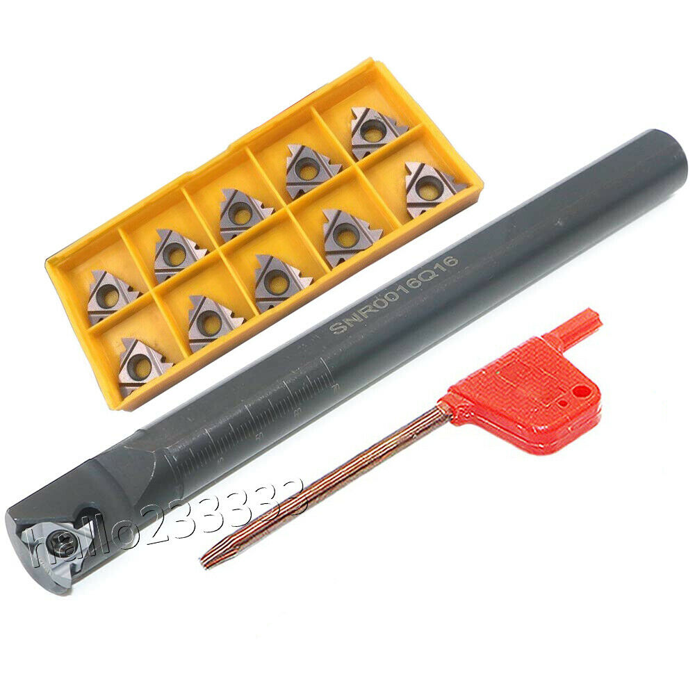 SNR0016Q16  Lathe Threading Turning Tool holder+ 16IR 3/8" AG60 thread insert