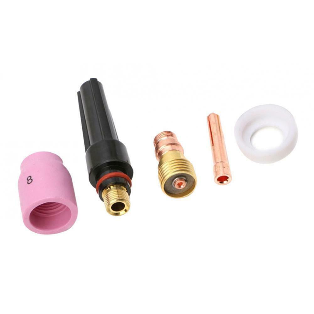 5x TIG Welding Torch Accessories Kit Collets Body Alumina Nozzle Back Cup Kit