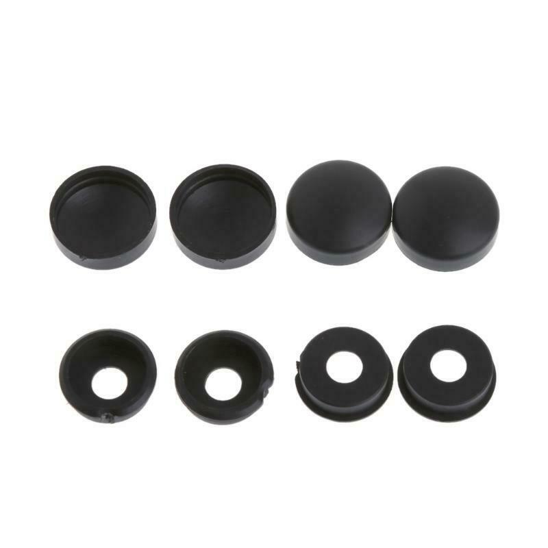 8 Pcs ABS Chrome License Plate Frame Screw Nut Caps+Bolt Cover Set For Car Truck