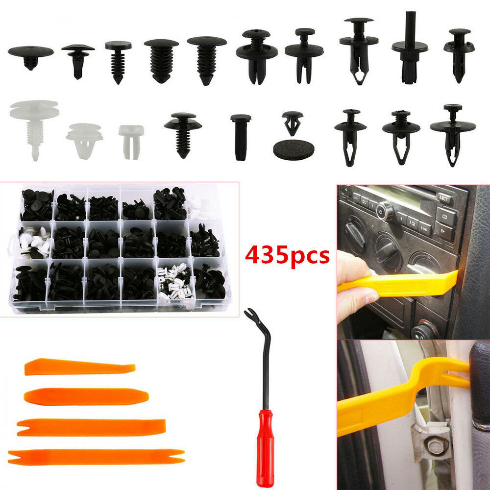 435pcs Plastic Clip Car Body Retainer Removal Push Pin Trim Rivet Panel Moulding