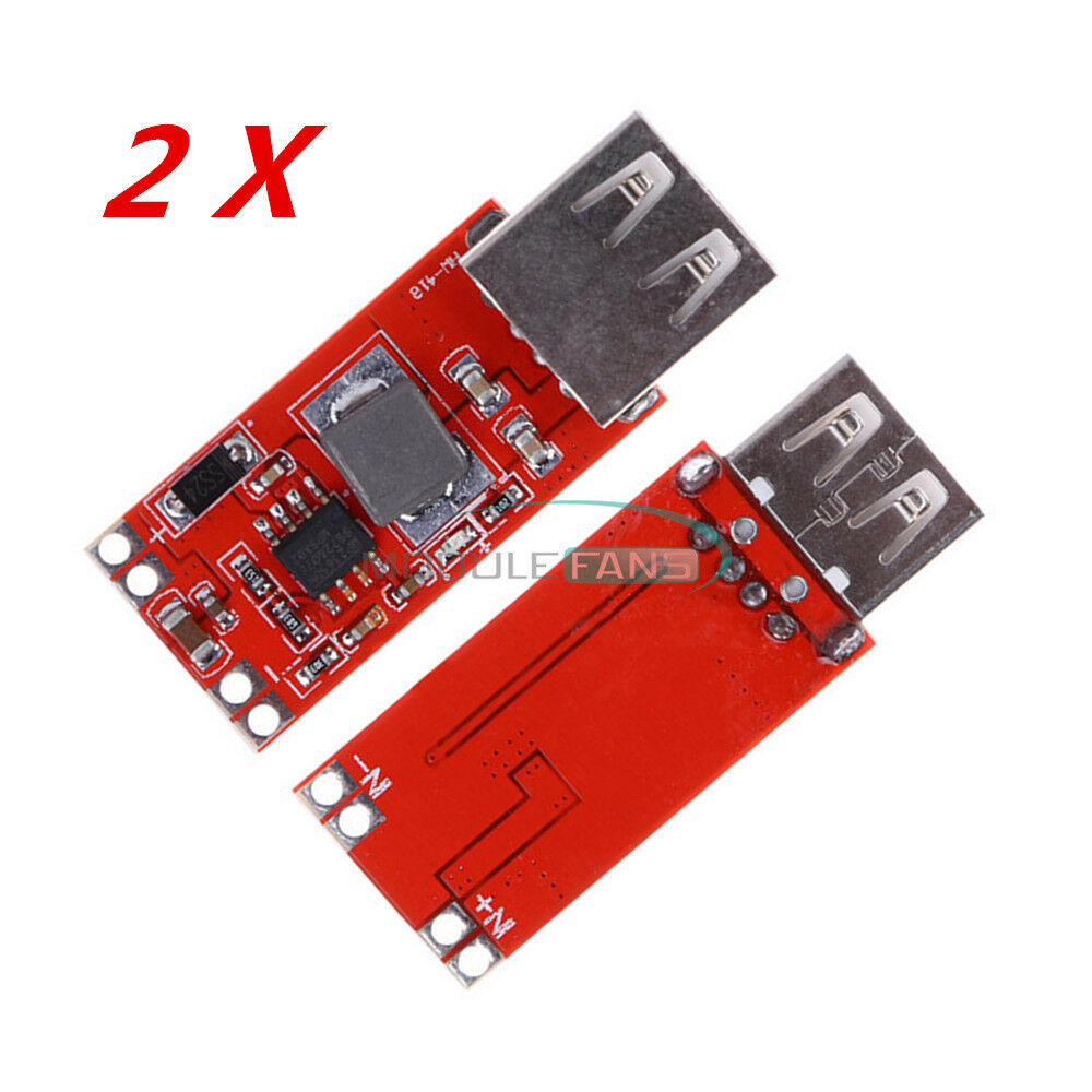 2PCS Mini USB DC 12V/24V to 5V 3A USB Step Down Supply Buck Module Power Charger