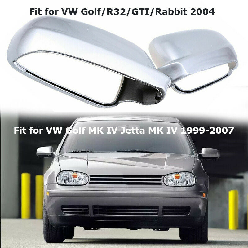 Pair Door Side Rear ViewÂ Mirror Covers Cap Trim For VW Golf/R32/GTI/Rabbit 2004