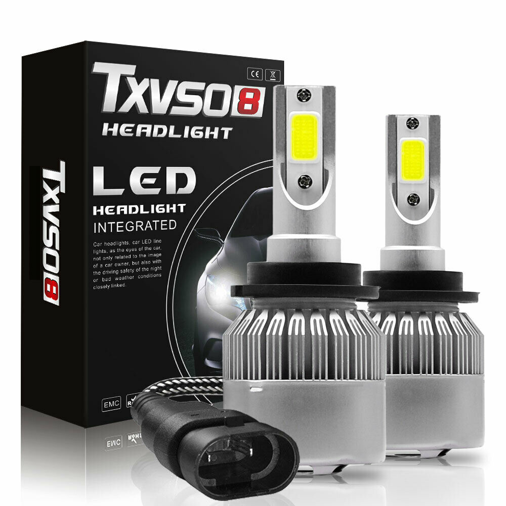 Aviation Aluminum D2S/D4S 6000K 55W 5500LM Car LED Bulbs Headlights Set Kit