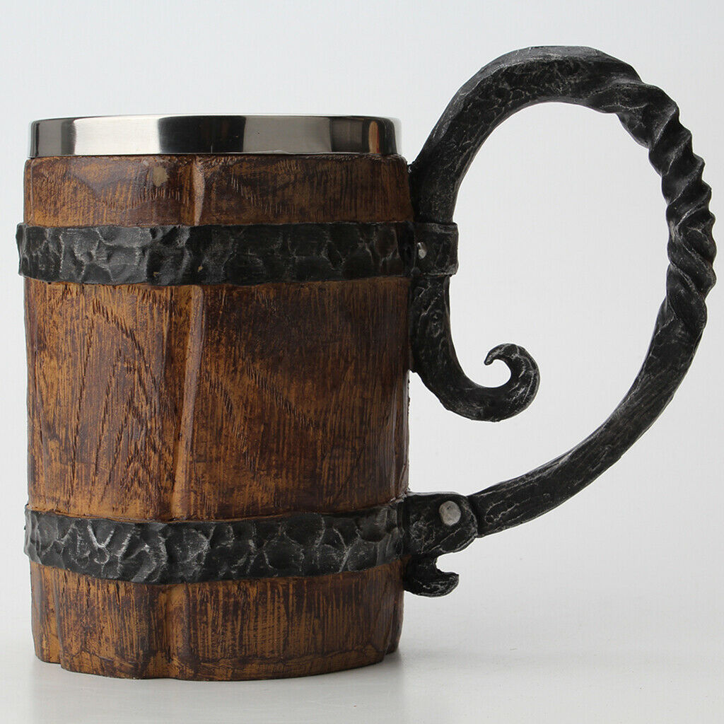 Wooden Beer Mugs Imitation Stainless Steel Mug For Beer Glasses Wine / Milk /