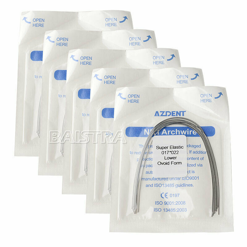 20XDental Ortho Niti Arch Wires 17*22Lower Rectangular Ovoid Super Elastic