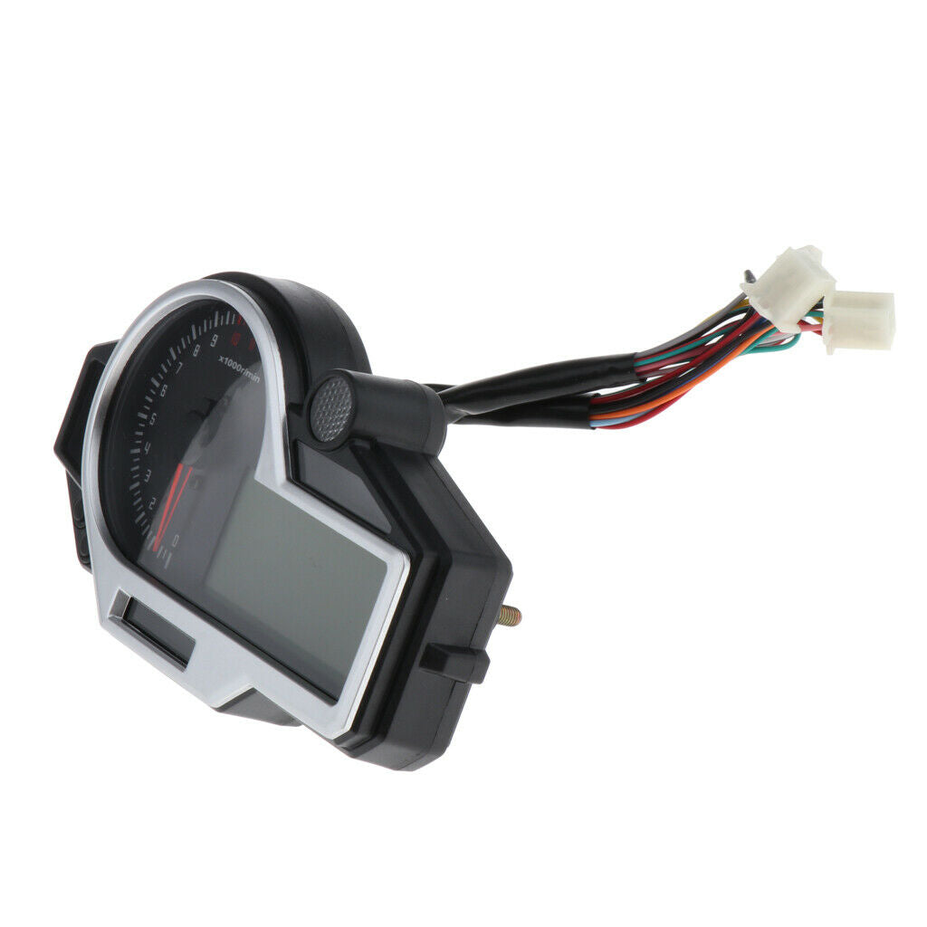 Universal Motorcycle 15000RPM Digital LCD Odometer Speedometer Tachometer