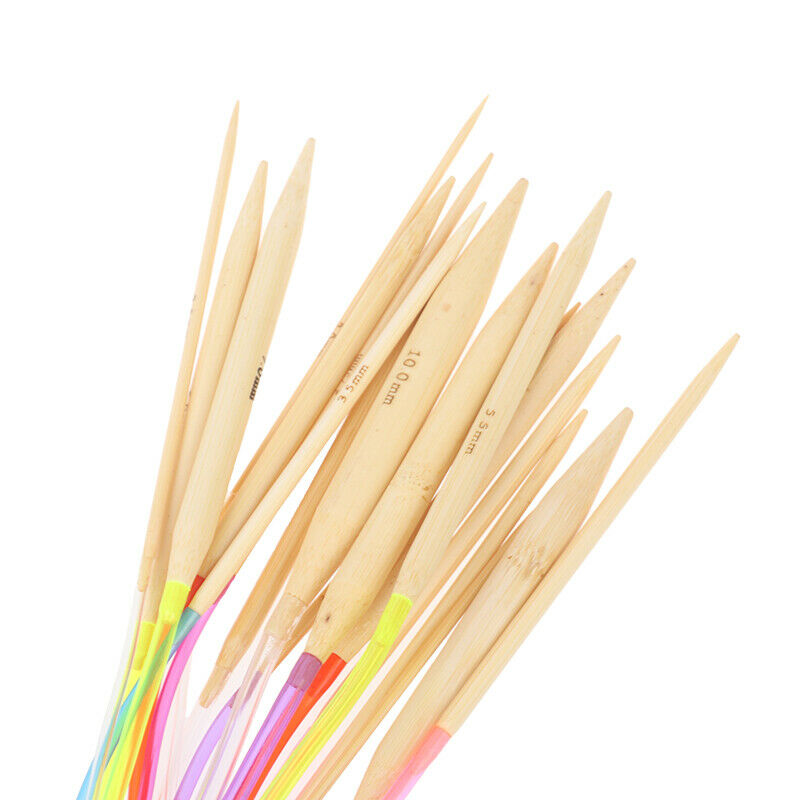 18pcs Bamboo Circular Knitting Needles Multicolor Cording 40cm Yarn Kniti.l8